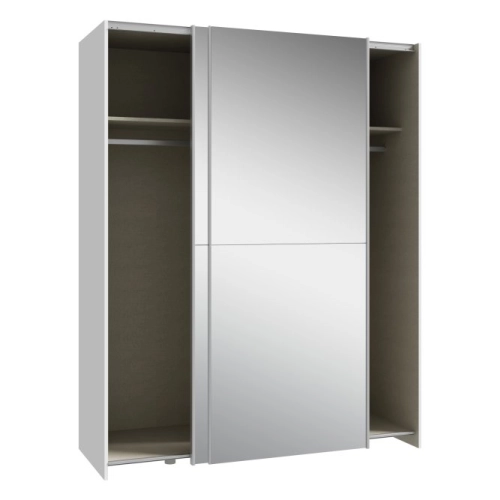 Szafa przesuwna z lustrem 150 cm Biały